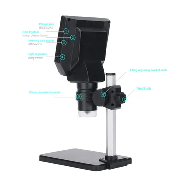 G1000 Skaitmeninis Mikroskopas su kamera Elektronų Mikroskopu 4.3