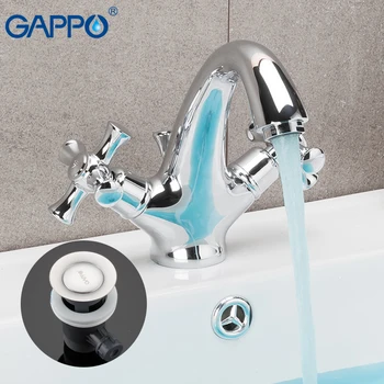 GAPPO Baseino Maišytuvai, žalvario maišytuvas čiaupų vonios maišytuvas bakstelėkite vonios maišytuvas torneira chrome krioklys, maišytuvas dviguba rankena baseino maišytuvas