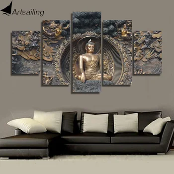 HD Spausdinti Budos statula Tapybos sienos meno kambario dekoro spausdinti plakato nuotrauką drobė Nemokamas pristatymas/ny-1195