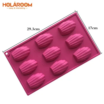 Holaroom 9 Skylės Korpuso Forma Silikono Formos Saldainiai Minkštas Pyragas Formos Ledo Kubelių Padėklas Formų Minkštas Tortas Apdailos Įrankiai