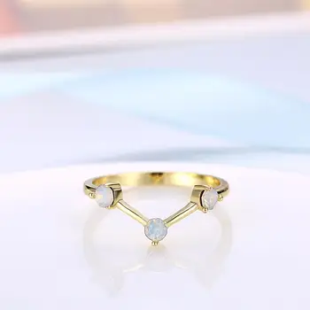 INALIS Geometrinis Romantiška Žiedai Moterims Turas Opalas Žiedas Imitacija, paauksuoti Šalies Moterų Mados Juvelyrikos Nemokamas Pristatymas