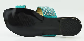 Italijos dizaino Ponios Batai Su Atitikimo Krepšiai Nustatyti Afrikos Moterų Šalis, Batai ir Maišelį Rinkiniai Teal Spalva Moterų Sandalai Ir Rankinės