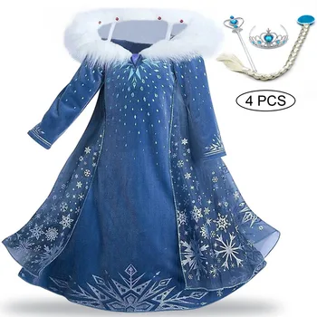 Kalėdų Girl Dress Vaikai Suknelės Mergaitėms Cosplay Kostiumų Merginos Princesė Vestuvių Suknelė Vaikų Drabužių Sniego Karalienės Suknelė