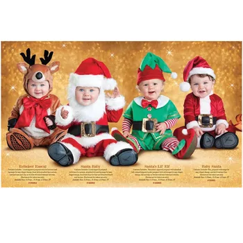 Kalėdų Kūdikių Drabužiai Kostiumas Vaikams, Kūdikių Cosplay Romper Kalėdų Kūdikių, Mergaičių, Berniukų Drabužiai 3Pcs/Set Bamblys Jumpsuit Kostiumai
