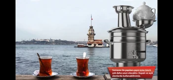 Karšta Arbata Alaus 4.5 Litro Chromo Anglis Samovar Iškylą Turkijos Virtuvė Namų Arbatinukas