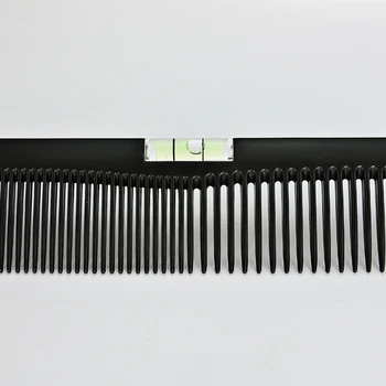 Kirpykla Šukos su 3 Kryptimis Lygio Matuoklis Oro Bang Pakraštyje Flattoper Stiliaus Butas Šukos Horizontalioji Balanso Hairbrush 1386