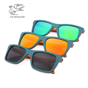 Klasikinis mados ponios mediniai akiniai nuo saulės 2019 nauja riedlentė medienos akiniai poliarizuoti BLSK objektyvas UV400 bambuko akiniai nuo saulės