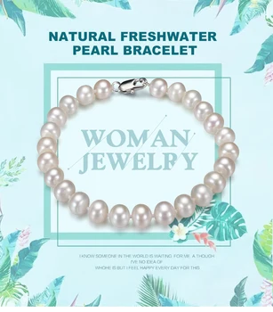 Klasikinės Baltos spalvos Natūralių Gėlo vandens Dirbtiniu būdu išaugintų Perlų Apyrankė Moterų Fine Jewelry Jubiliejų, Dovanos, Didmeninė FEIGE