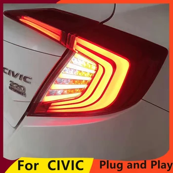 KOWELL Automobilių Stiliaus HONDA CIVIC X 10 UŽPAKALINIAI Žibintai LED Uodegos Šviesos diodų (LED Galinis Žibintas DRL+Stabdžių Magistraliniai LENGVŲJŲ Automobilių Priedai