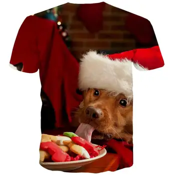KYKU Gyvūnų T-shirt Vyrai Šuo Tshirts Atsitiktinis Kalėdų Marškinėlius Spausdinti Mielas Marškinėliai Spausdinti Mens Drabužių Hip-hop Spausdinti Slim
