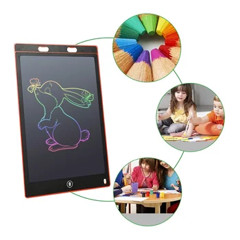 LCD Raštu Tabletė, 12 Colių Piešimo Bloknotas, Spalvinga Ekrano Doodle ir Kedentuvė Lentos, skirtos Suaugusiems, Vaikams, Mokymo, Geriausia Dovanos