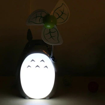 Led Kawaii Totoro Stalo lempa Usb Įkrovimo Ventiliatorius Naktį šviesos animacinis svarstymą, Staliniai Šviestuvai, miegamojo Šalia apšvietimas Vaikų Dovanų