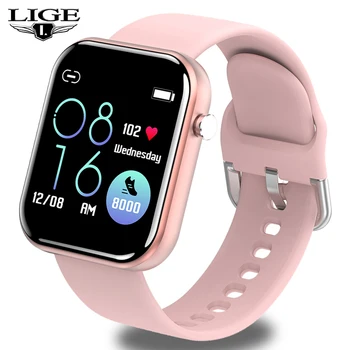 LIGE 2020 Naujas Smart Watch Vyrų, Moterų Mada Sporto žiūrėti Širdies ritmo Monitorius Fitness Tracker Informacija Vandeniui Smartwatch