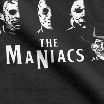 Maniacs T-Shirt Vyrams Siaubo Halloween Baisu penktadienis 13 Jason Voorhees Fredis Medvilnė Tee trumpomis Rankovėmis T Shirts Šalis