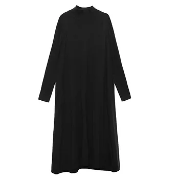 Max LuLu Korėjos Žiemos Mados Dizainerių Drabužiai Moteriški Ilgas Elegantiškas Prarasti Suknelės Ponios Atsitiktinis Seksualus Megzti Plus Size Vestidos