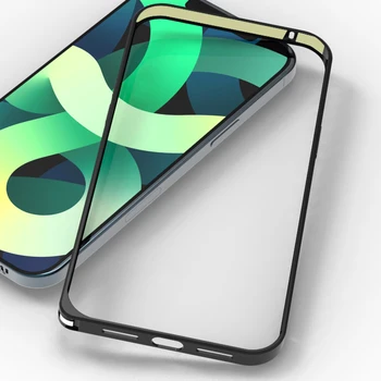 Metalinis rėmas Atveju iPhone 12 Pro Max padengti Bamperis funda prabanga iPhone 12 mini coque padengti telefono dėklas shell atveju