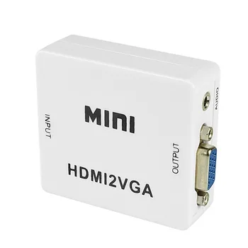 MINI HDMI suderinamus VGA Konverteris Lauke Adapteris HD1080P HDMI2VGA Su Garso Galia Xbox DVD PS3 Projektorius Converter Box