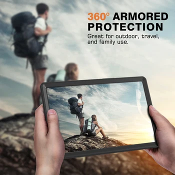 MoKo Case For Samsung Galaxy Tab S5e 2019, [Sunkiųjų] atsparus smūgiams viso Kūno Tvirtas Stovas Galinį Dangtelį Built-in Screen Protector