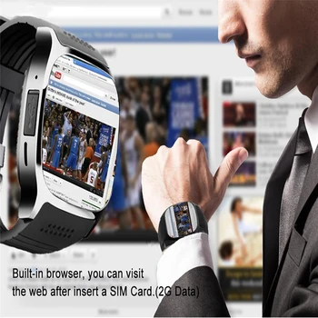 Naujai Smart Apyrankę Pedometer GSM SIM Sporto Treniruoklių Vandeniui Bluetooth Riešo Žiūrėti, T8 Smart Laikrodžiai su Kamera