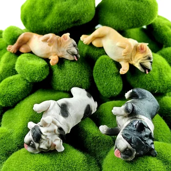 Naujas Buldogas Mielas Modeliavimo Ūkyje Šuo gyvūnų modelio veiksmų skaičius, plastikiniai statula namų dekoro Dovana Vaikams Vaikų Švietimo žaislas