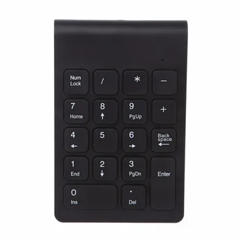 Naujas Nešiojamas 2.4 G Belaidė Skaičių Klaviatūra USB Numeris Trinkelėmis 18 Klavišus Skaitmeninės Klaviatūros Klaviatūros Juodos spalvos Nešiojamojo KOMPIUTERIO Darbalaukį