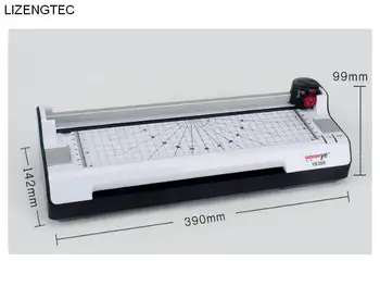 Nemokamas Pristatymas LIZENGTEC Karšto &Šalto Popierius Žoliapjovės & Kampe Apvalesnės Roll Laminavimo Mašina A4 formato Popieriaus Nuotrauka