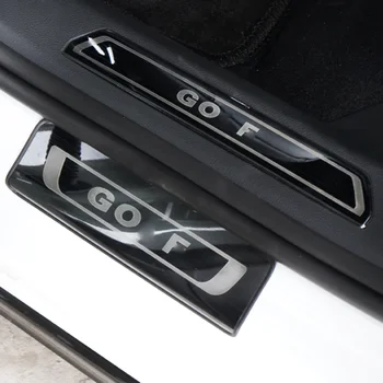 Nerūdijančio Plieno, Automobilių Durų Slenksčio Sveiki Pedalų Apdaila Nusitrinti Plokštė Rinkiniai VW Golf 8 MK8 Priedai 2020 2021