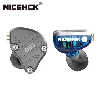NiceHCK DB3 1BA+2DD Hibridas 3 Tvarkyklės Vienetai Ausies Ausinės Veikia Sporto laisvų Rankų įranga HIFI Ausinės Ausinių IEM DJ Etape NiceHCK NX7/F3