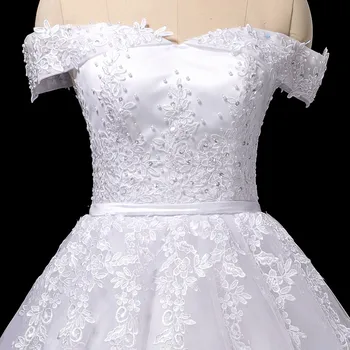 Nėrinių Suknelės, Vestuvių Suknelė Iki 2021 M. Pigūs Vestido De Noiva Skraiste Princesė Mariage Plus Size Ilgai Traukinio Tiulio Bridal Vestuvinė Suknelė