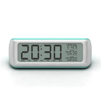 Plastikiniai Vieno Veido Privačių pelėsių LCD Laikrodis su Snaudimo, žadintuvo muzika Temperatūra Žadintuvas Kalendorius