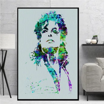 Portretas Plakatas Michael Jackson King Muzikantas, Plakatų ir grafikos Paveikslai Tapyba Sienos Meno Nuotrauką Kambarį Namų Dekoro