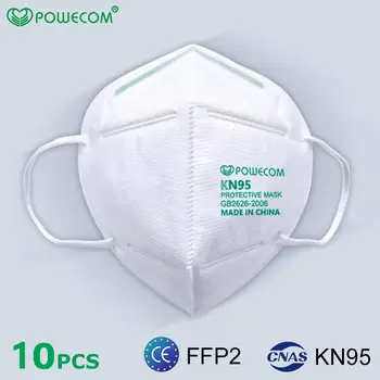POWECOM FFP2 Daugkartinio naudojimo apsauga nuo dulkių 95% Filtravimo Kaukės KN95 Veidą, Burną, Kaukės, Respiratorius Veido Kaukės Saugos Kaukes Suaugusiems Vaikams