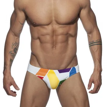 Push mygtukai maudymosi kostiumėlį vyrų spausdinimo Paplūdimio Drabužiai Naršyti mažas juosmens vyriški maudymosi Kostiumėliai, kelnės sexy gay mens plaukti dėvėti drąsus žmogus 2020 m.