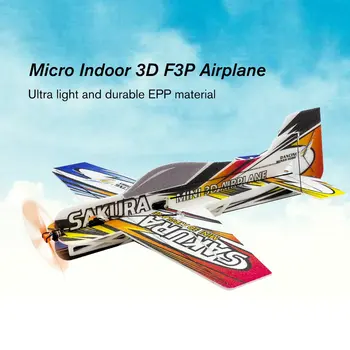 RC ELP Micro Patalpų 3D F3P Lėktuvo Sakura Radijo bangomis valdomus Elektros Plokštumos 420mm Sparnų Nesurinkti Reikia Statyti Lėktuvo