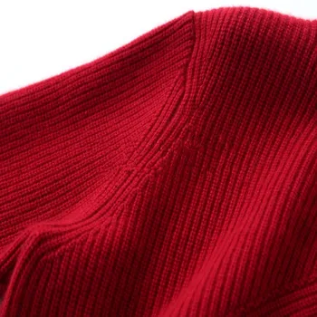 Rudens/žiemos naujas plius dydžio megztinis megztinis gryna spalva laisvi megztiniai, žemiausią marškinėliai moterims paprasta tingus įgulos kaklo megztinis