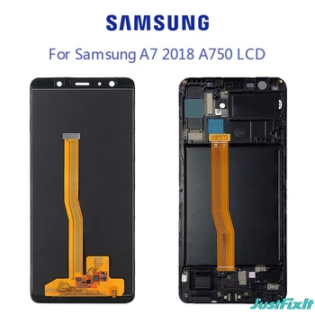Samsung Galaxy A7 2018 SM-A750F A750F A750 LCD Ekranas Jutiklinis Ekranas skaitmeninis keitiklis Asamblėjos Pakeisti 