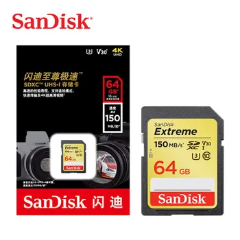SanDisk Extreme Atminties Kortelę, sd kortelė 32 gb micro sd kortelė, SDHC/SDXC Class10 C10 U3 V30 sd kortelę 128gb 64gb 150MB/s UHS-I Kamera