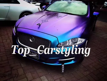 Satino Chameleonas mėlyna violetinė Vinilo Automobilių wrap stiliaus shift, apimantis Folija Su Oro burbulas Nemokamai 1.52x20m 3m kokybės
