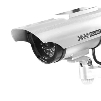 Saulės energija Varomas Vandeniui Netikrą Kamera Manekeno CCTV Saugumo Priežiūros Mirksinti Raudona LED Šviesos Vaizdo Anti-theft Kamera YZ-3302