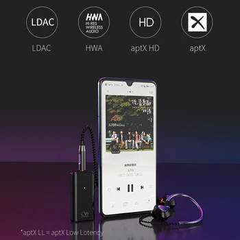 SHANLING UP2 ES9218P Portable Bluetooth 5.0 Stiprintuvo USB DAC Knowles Mikrofonas LDAC/aptX HD/SBC/AAC HWA 96kHz/24bit