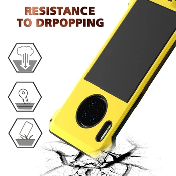 Sunkiųjų Apsaugos Doom Metalo šarvai Aliuminio telefoną Atveju Huawei Mate 30 Pro Atvejais, atsparus smūgiams apsauga nuo dulkių Dangtelis