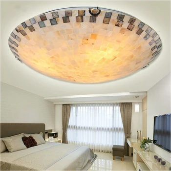 Tiffany Viduržemio jūros regiono gamtos shell lubų šviesos tualetas blizgikliai naktį šviesos diodų (led lubų šviestuvas miegamojo lubų apšvietimo virtuvė