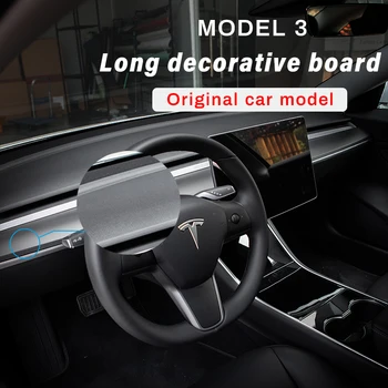 Tinka Tesla model3 modifikuota konsolė ilgai juostelės sausas anglies pluošto korpuso dangtelį Tesla prietaisų skydo lipdukas