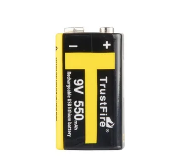 TrustFire 550mAh 9V Baterijos Įkrovimo Micro USB Prievadą Ličio Baterija su Saugos Vožtuvas LED Indikatorius