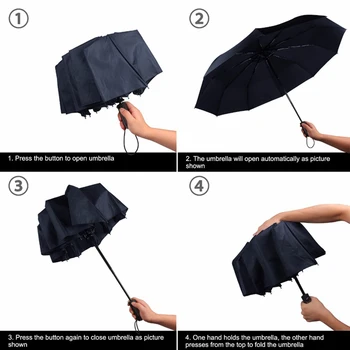 Trys Sulankstomas Skėtis nuo Lietaus, Skėtis Automatinis UV Apsauga Vėjo Moterų Skėčiai Mielas Šuo skėtį nuo saulės Skėtis Vaikas Dovana