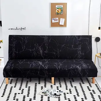 Universalus Armless Sofa-Lova Padengti Lankstymo Šiuolaikinės sėdynių užvalkalai ruožas apima pigūs Sofos Raštas Elastinga Futonas Spandex Dangtis
