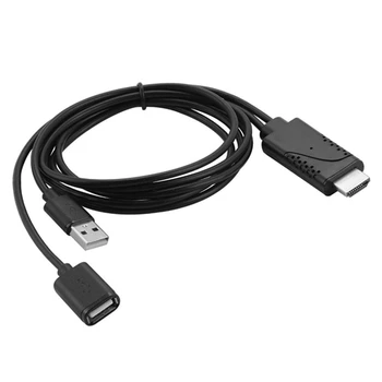 USB Female į HDMI Male HDTV Adapterio Kabeliu, skirta 