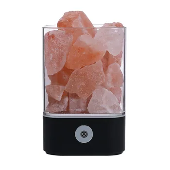 USB Nekilnojamojo Himalajų Druskos Kristalų Roko Lempos Geros Sveikatos Maži Mineraliniai Neigiamų Jonų Lavos Akmens Druska Naktį Šviesos, Miegamojo