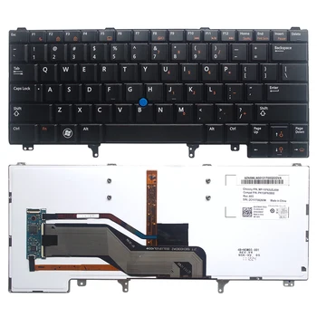 Už Dell Latitude E5420 E5420M E5430 E6220 E6230 E6320 E6330 klaviatūra, US išdėstymas juodos spalvos nešiojamojo kompiuterio klaviatūra su apšvietimu