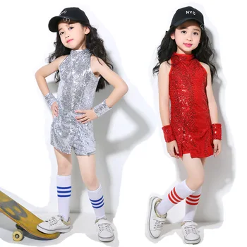 Vaikai Mergina China Šokių Raudona Mėlyna Žalia Pasėlių Viršuje Šortai Riešo Rankovėmis, Kojinių 4pcs Rinkiniai, Hip-hop, Jazz Dance Drabužiai Vaikams Rinkiniai